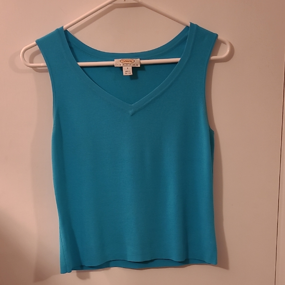 TALBOTS turqoise blue sleeveless top SP